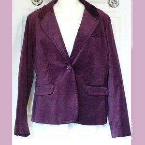 Vintage Motto Brand Purple Velvet Jacket Blazer